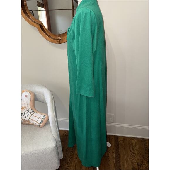 Vintage Evelyn Pearson Velour House Coat Zip & Tie Sz M Maxi Retro 80’s - Picture 4 of 8